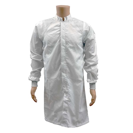 Transforming Technologies ESD Cleanroom Frock, White, 5XL JLM6209WH